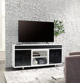 Orleans Furniture - Ashley Furniture - Gardoni 72" TV Stand - 72" / White/Black - W756-68