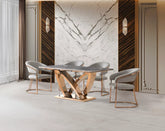 D2295 7 Piece Marble Top Dining Table