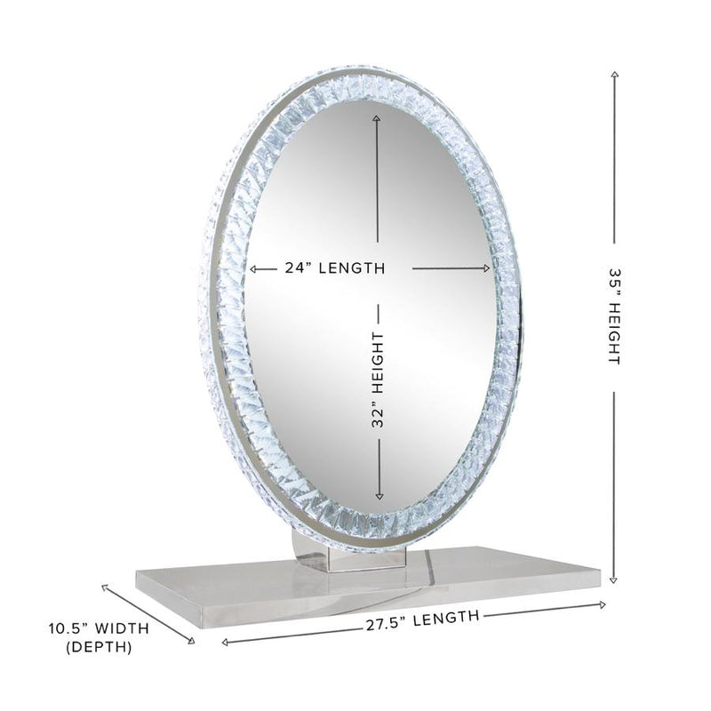 Load image into Gallery viewer, Diamond Collection Oval Premium Illuminated Vanity Mirror - Orleans Furniture
