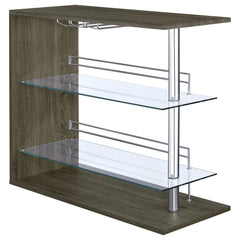Orleans Furniture - Coaster - Prescott Rectangular Home Bar Table Weathered Grey - 100156