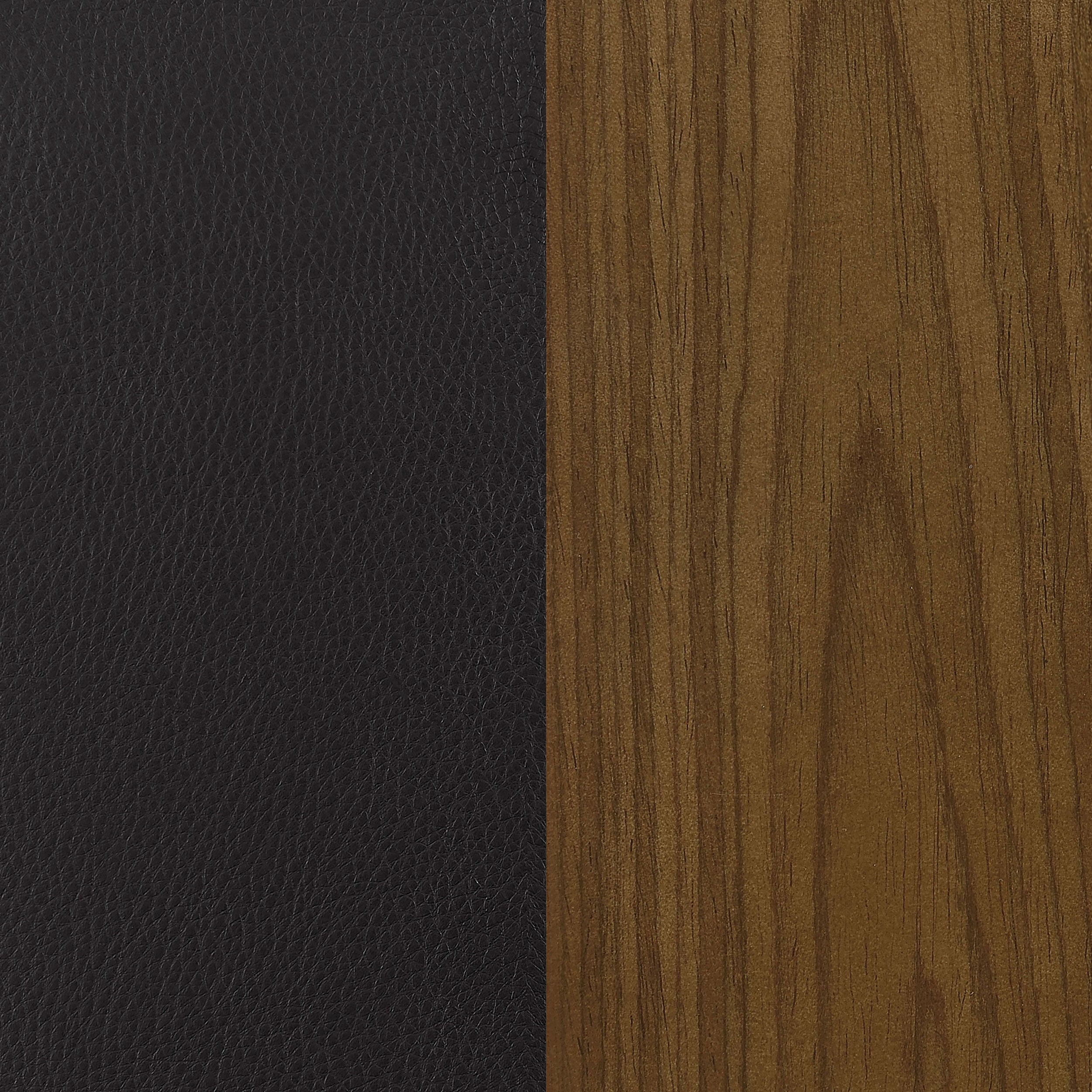 Zion Upholstered Swivel Bar Stool Walnut and Black