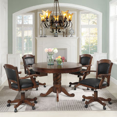 Orleans Furniture - Coaster - Turk 5-piece 3-in-1 Dining and Game Table Set Tobacco - 100871-S5