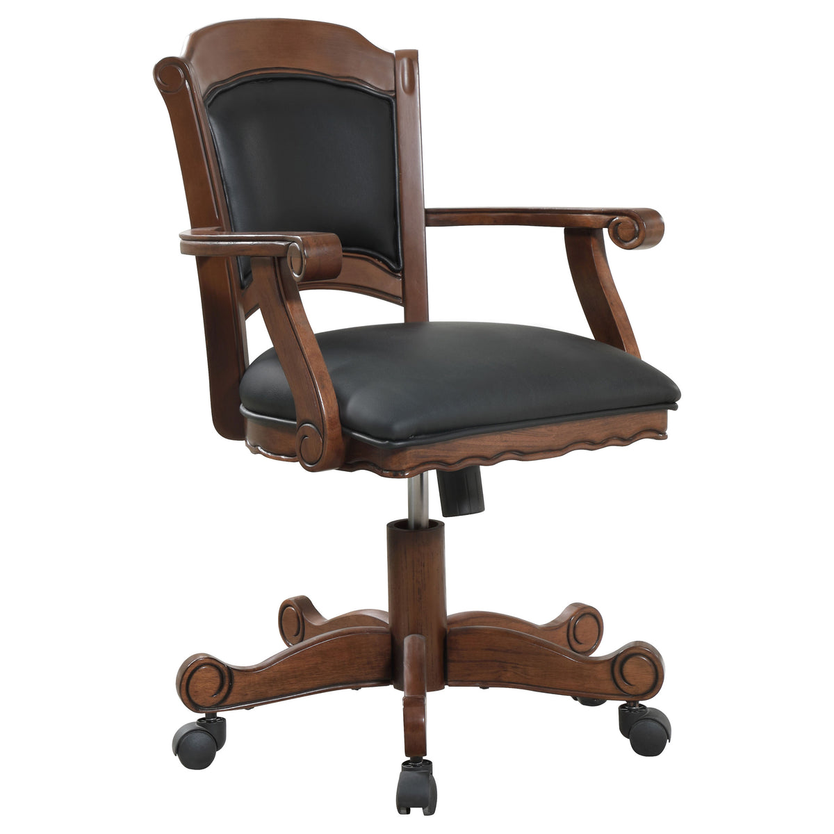 Orleans Furniture - Coaster - Turk Upholstered Swivel Dining and Game Chair Tobacco - 100872