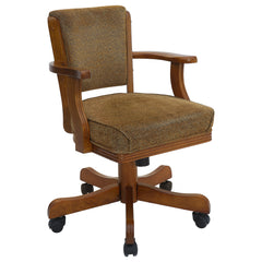 Orleans Furniture - Coaster - Mitchell Upholstered Swivel Dining and Game Chair Amber - 100952