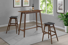Orleans Furniture - Coaster - Finnick 3-piece Rectangular Pub Height Bar Table Set Walnut - 101436-S3