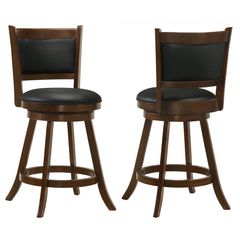 Orleans Furniture - Coaster - Broxton Upholstered Swivel Counter Chair Chestnut (Set of 2) - 101919