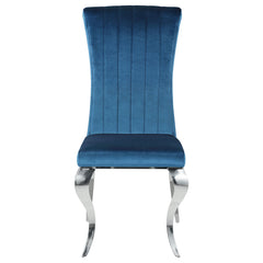 Betty Velvet Upholstered Dining Side Chair Blue (Set of 4)