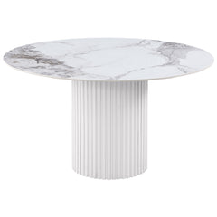 Orleans Furniture - Coaster - Acadia Round 53-inch Sintered Stone Top Dining Table White - 105580