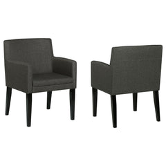 Orleans Furniture - Coaster - Catherine Upholstered Dining Arm Chair Grey (Set of 2) - 106252
