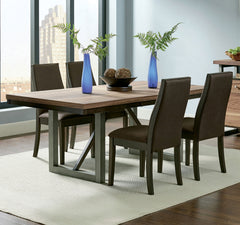 Orleans Furniture - Coaster - Spring Creek 5-piece Rectangular Dining Table Set Chocolate - 106581-S5