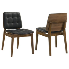 Orleans Furniture - Coaster - Redbridge Upholstered Dining Side Chair Walnut (Set of 2) - 106596