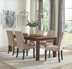 Orleans Furniture - Coaster - Coleman 7-piece Rectangular Dining Set Rustic Golden Brown - 107041-S7A
