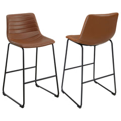 Orleans Furniture - Coaster - Zuni Upholstered Counter Height Chair Saddle (Set of 2) - 107218