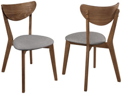 Orleans Furniture - Coaster - Alfredo Dining Side Chair Grey and Natural Walnut (Set of 2) - 108082