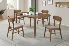 Orleans Furniture - Coaster - Dortch 5-piece Oval Solid Wood Dining Set Walnut - 108461-S5