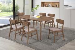 Orleans Furniture - Coaster - Dortch 7-piece Oval Solid Wood Dining Set Walnut - 108461-S7