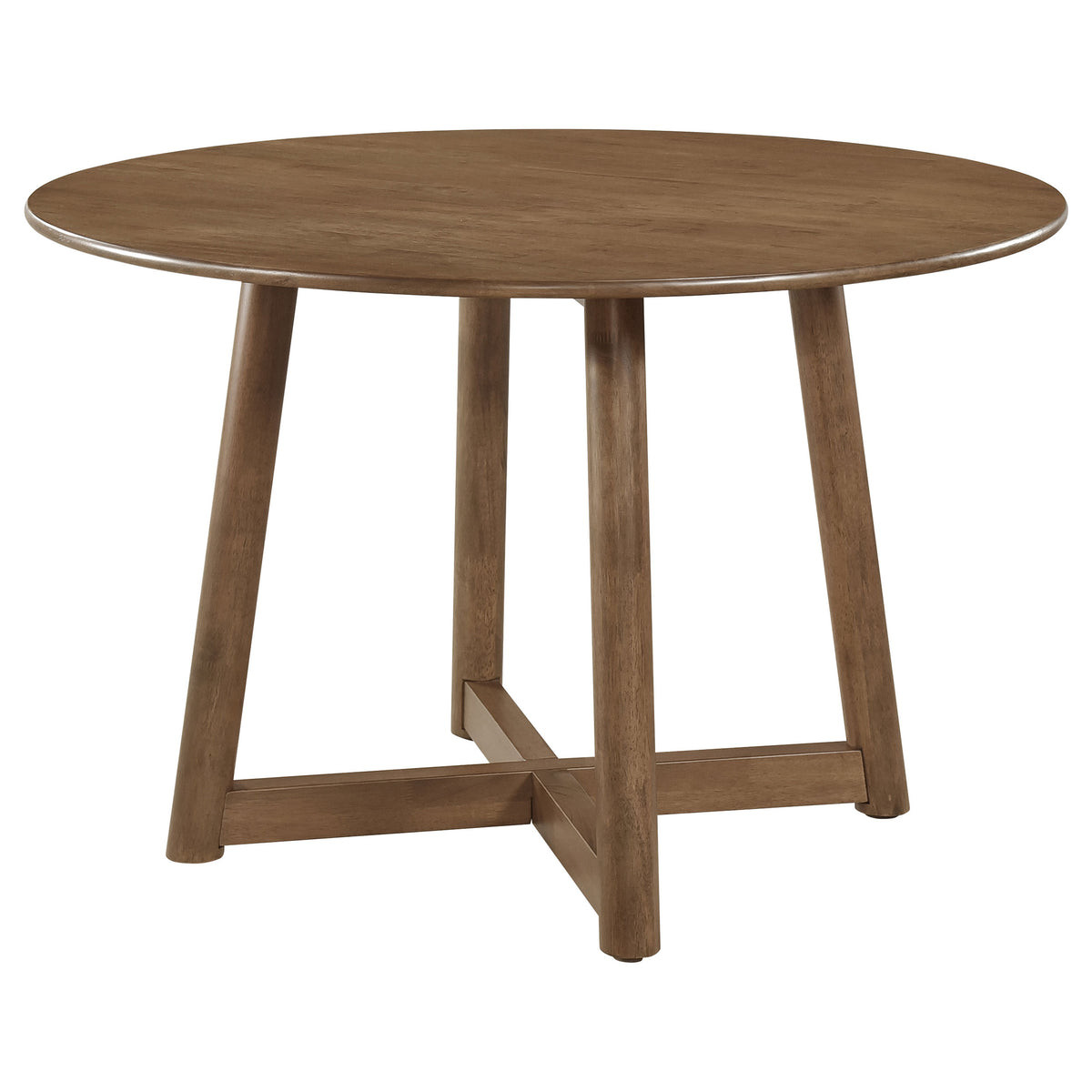 Orleans Furniture - Coaster - Dinah Round 47-inch Solid Wood Dining Table Walnut - 108471