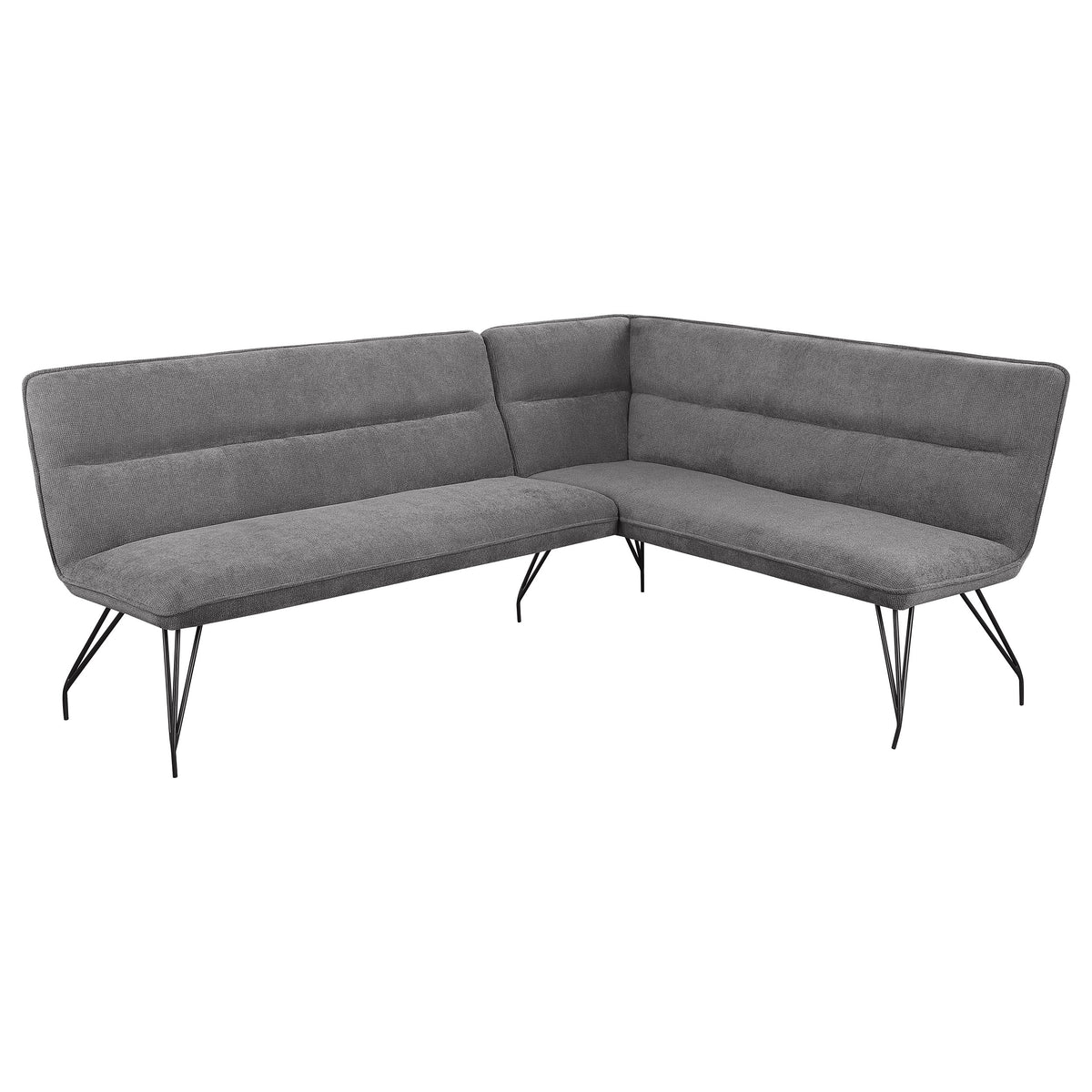 Orleans Furniture - Coaster - Dodson Fabric Upholstered L-Shaped Nook Dining Bench Grey - 108486