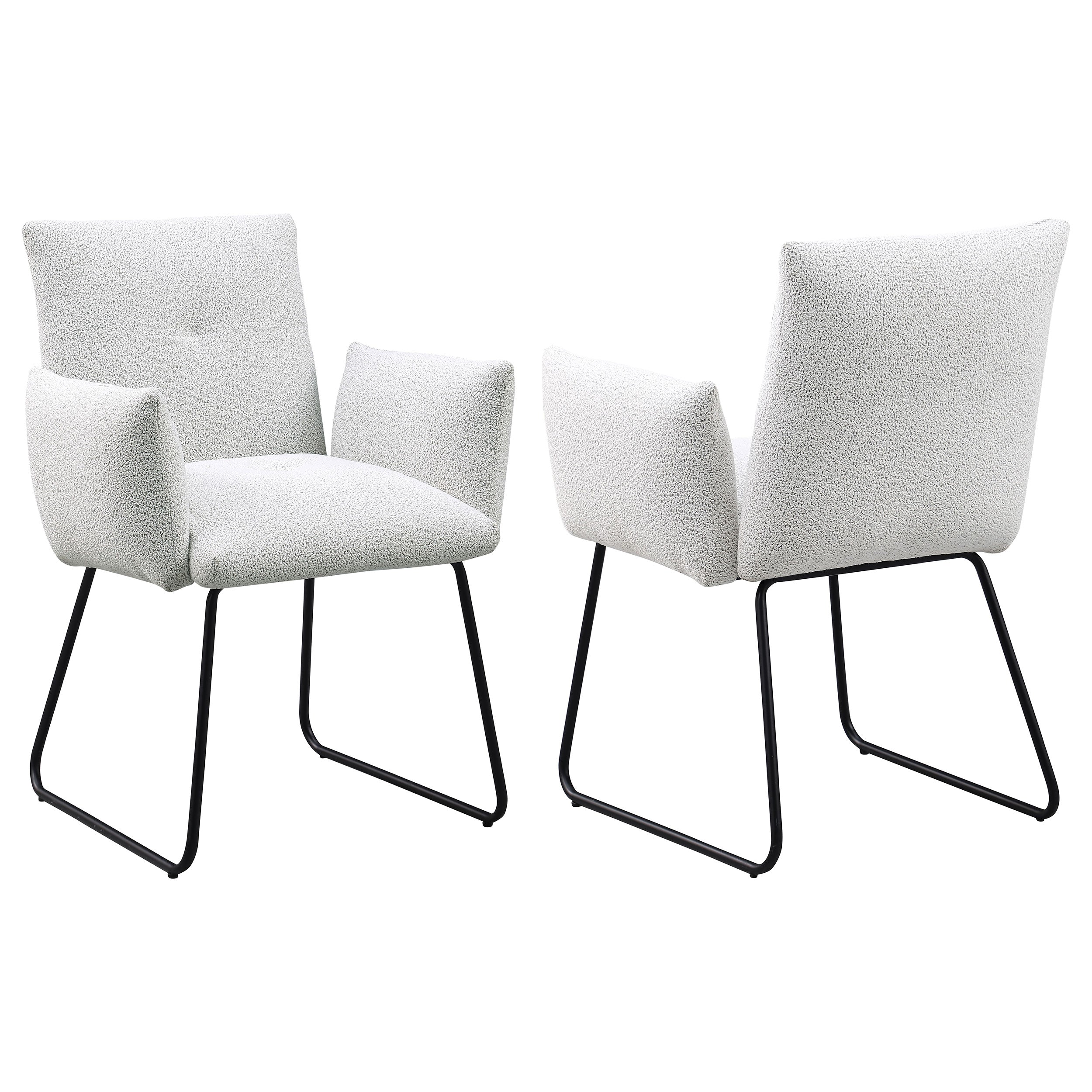 Orleans Furniture - Coaster - Ackland Upholstered Dining Side Chair Light Grey (Set of 2) - 108492