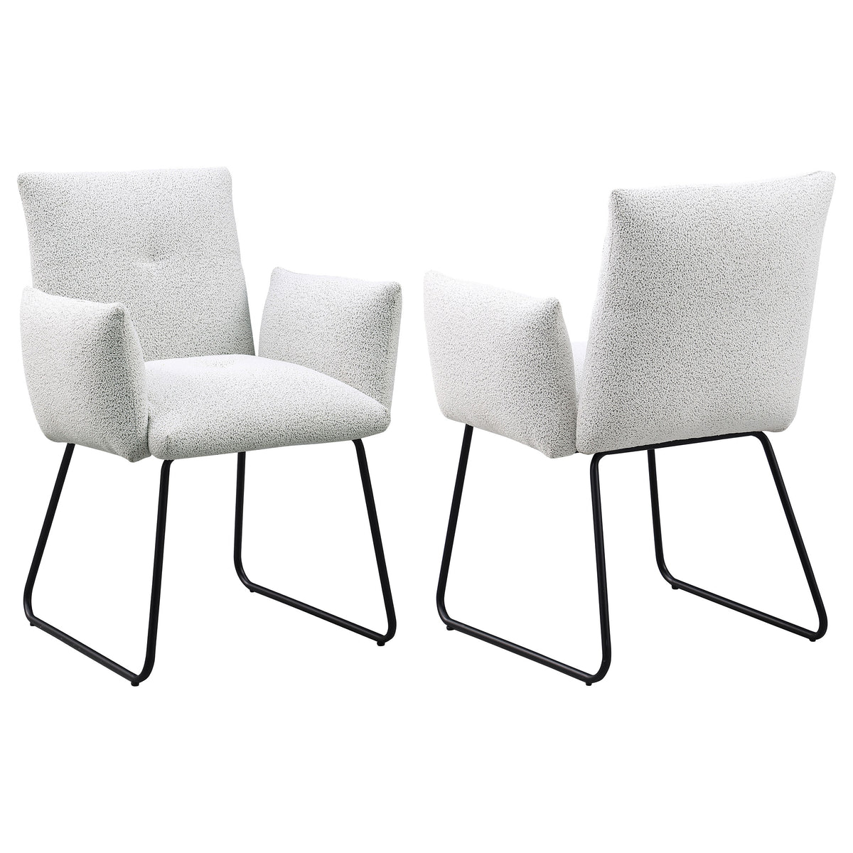 Orleans Furniture - Coaster - Ackland Upholstered Dining Side Chair Light Grey (Set of 2) - 108492