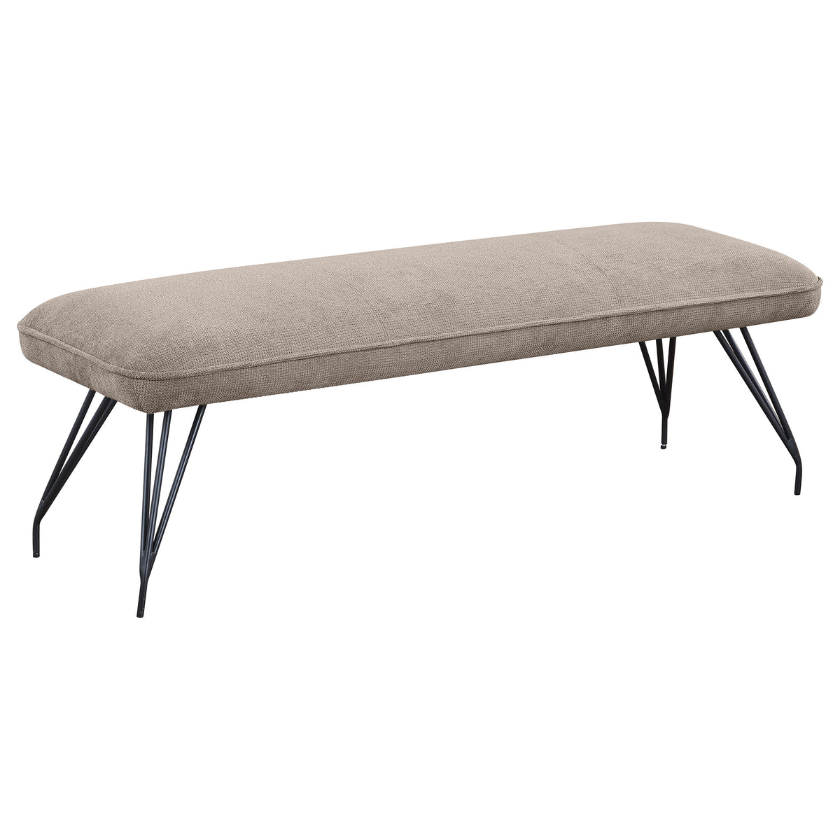Orleans Furniture - Coaster - Dodson Fabric Upholstered Dining Bench Taupe  - 108497