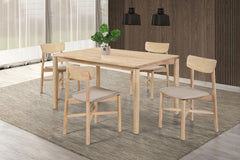 Orleans Furniture - Coaster - Parkridge 5-piece 59-inch Wood Dining Set White Washed - 108551-S5