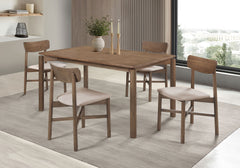 Orleans Furniture - Coaster - Parkridge 5-piece 59-inch Wood Dining Set Natural Walnut - 108561-S5