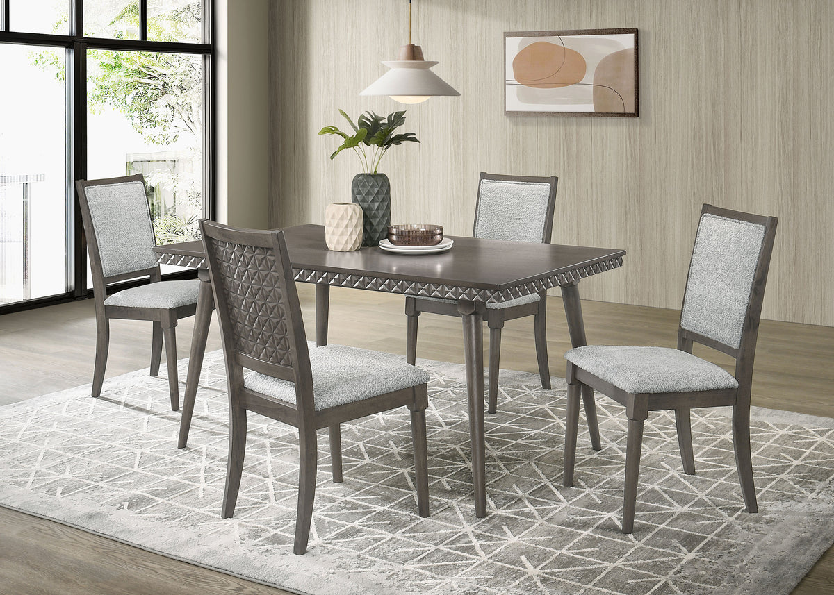 Orleans Furniture - Coaster - Onslow 5-piece 59-inch Rectangular Dining Set Dark Brown - 108621-S5