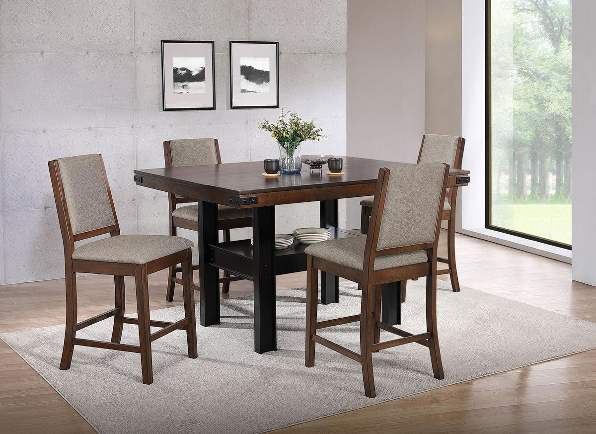 Orleans Furniture - Coaster - Patterson 5-piece Counter Height Dining Set Mango Oak  - 108888-S5