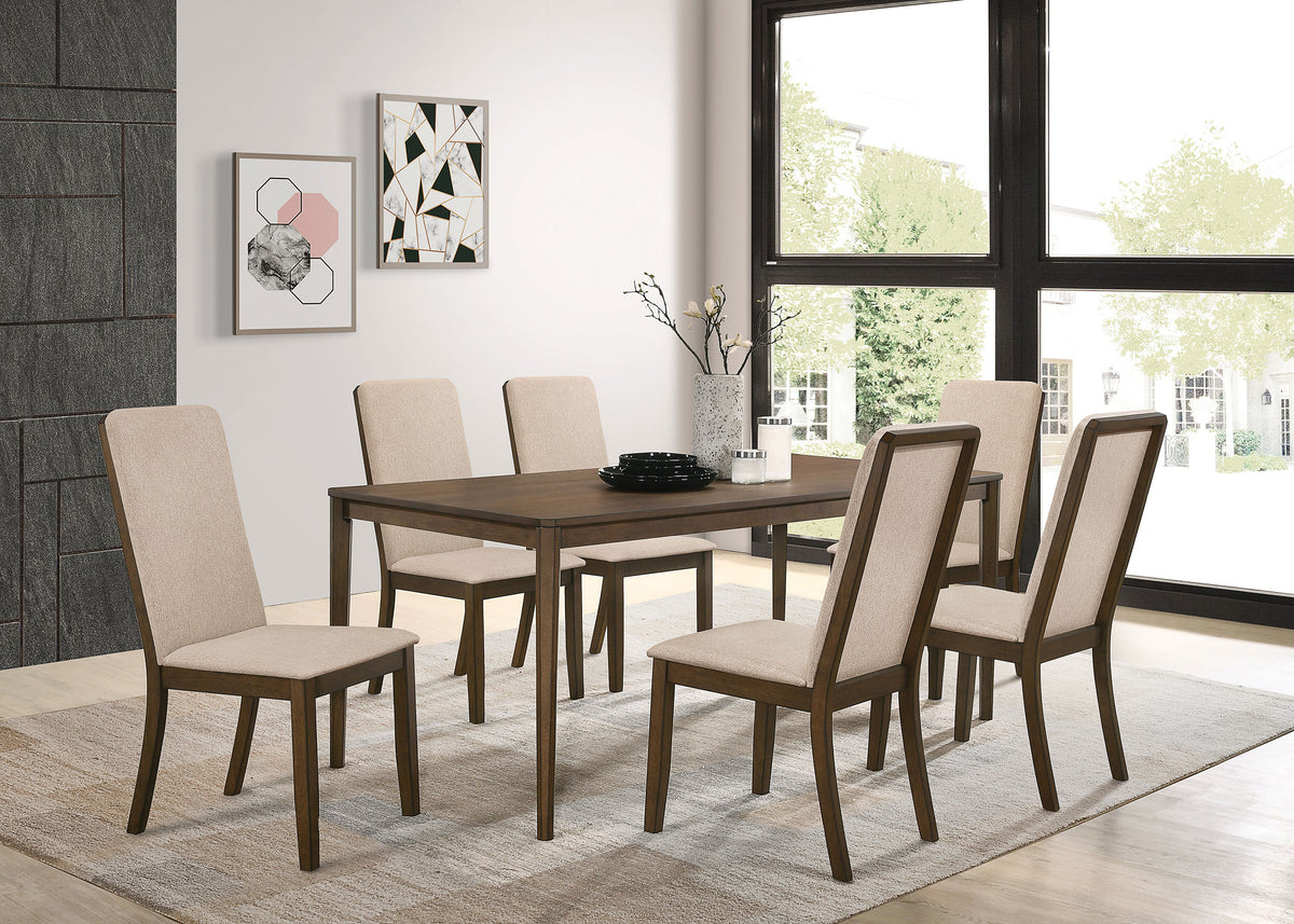 Orleans Furniture - Coaster - Wethersfield 7-piece Rectangular Dining Table Set Walnut - 109841-S7