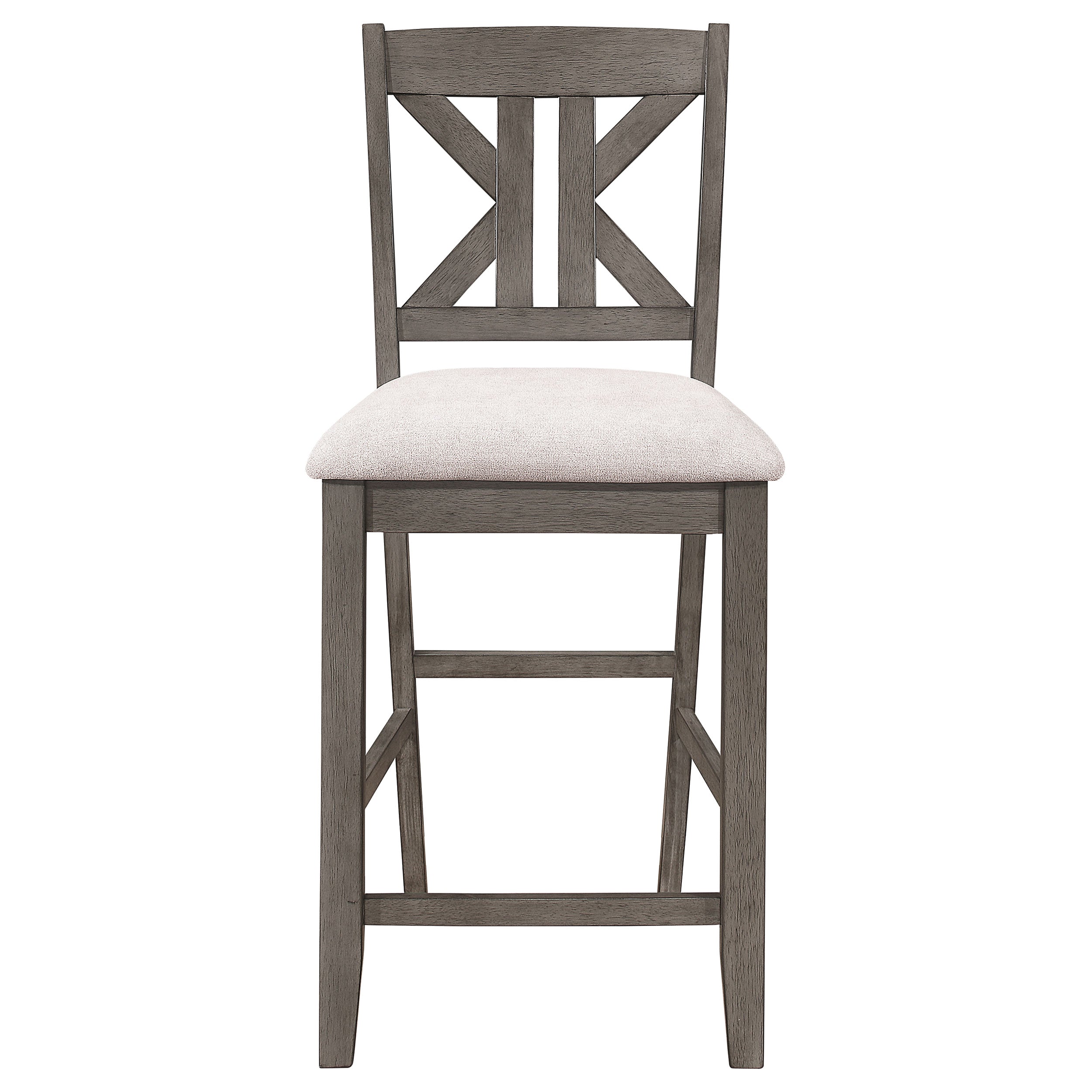 Athens Wood Counter Chair with Cushion Barn Grey (Set of 2)