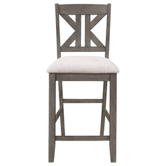 Athens Wood Counter Chair with Cushion Barn Grey (Set of 2)