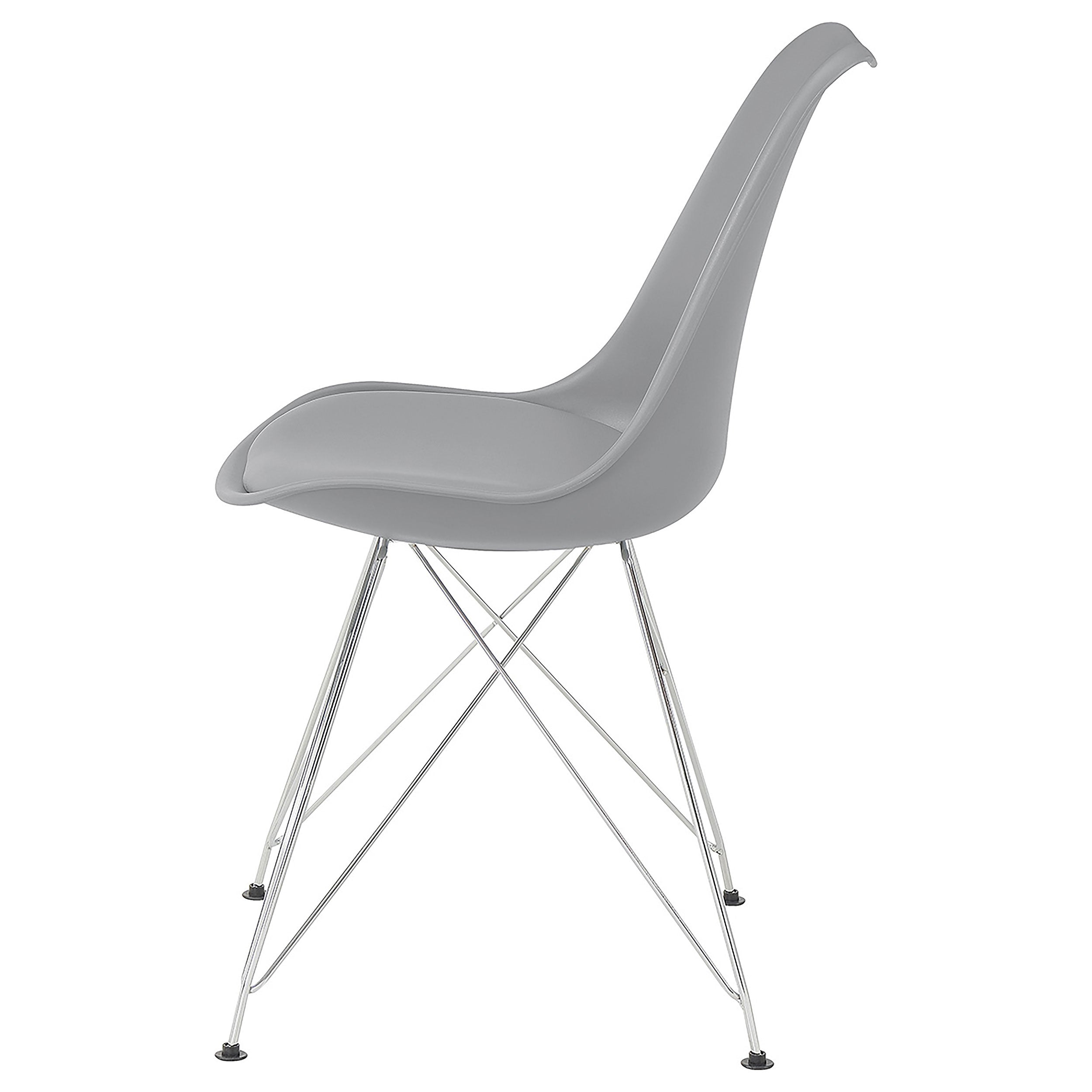 Juniper Polypropylene Dining Side Chair Grey (Set of 2)