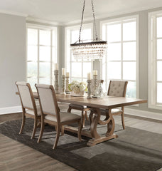 Orleans Furniture - Coaster - Brockway 5-piece Extension Leaf Dining Set Barley Brown - 110291-S5