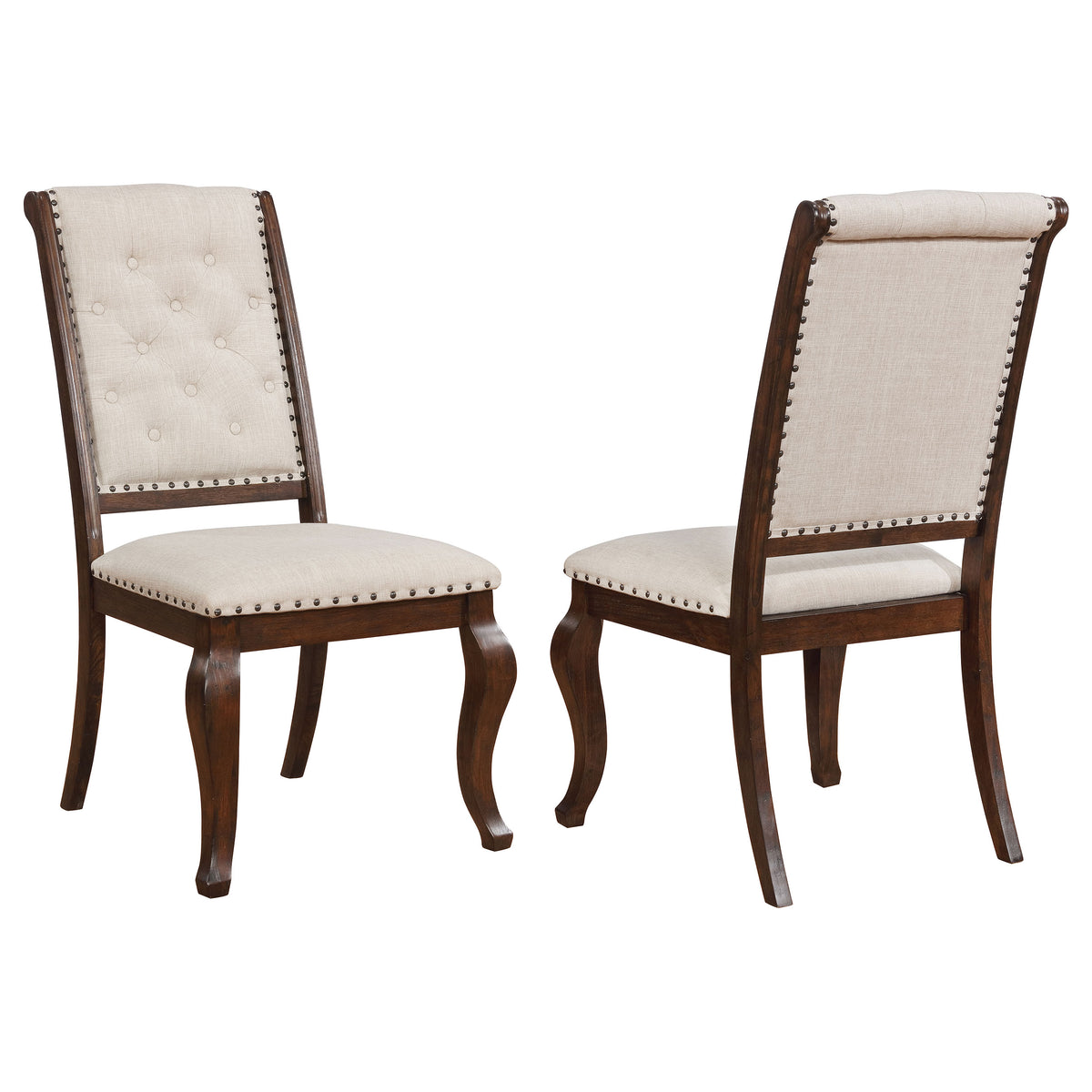 Orleans Furniture - Coaster - Brockway Upholstered Dining Chair Barley Java (Set of 2) - 110312
