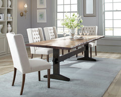 Orleans Furniture - Coaster - Bexley 5-piece Rectangular Live Edge Dining Table Set Honey - 110331-S5