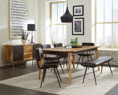 Orleans Furniture - Coaster - Partridge 6-piece Dining Set Natural Sheesham and Espresso - 110571-S6E