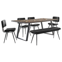 Misty 6-piece Rectangular Dining Set Sheesham and Espresso