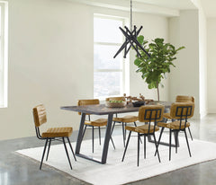 Orleans Furniture - Coaster - Misty 7-piece Rectangular Dining Set Sheesham and Camel - 110681-S7C