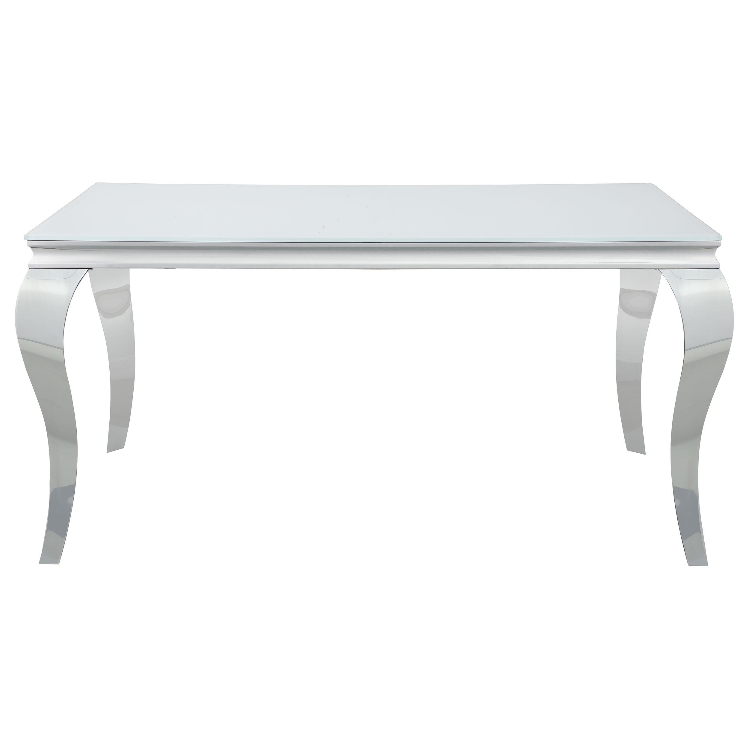 Carone 5-piece 61-inch Rectangular White Glass Dining Set Black
