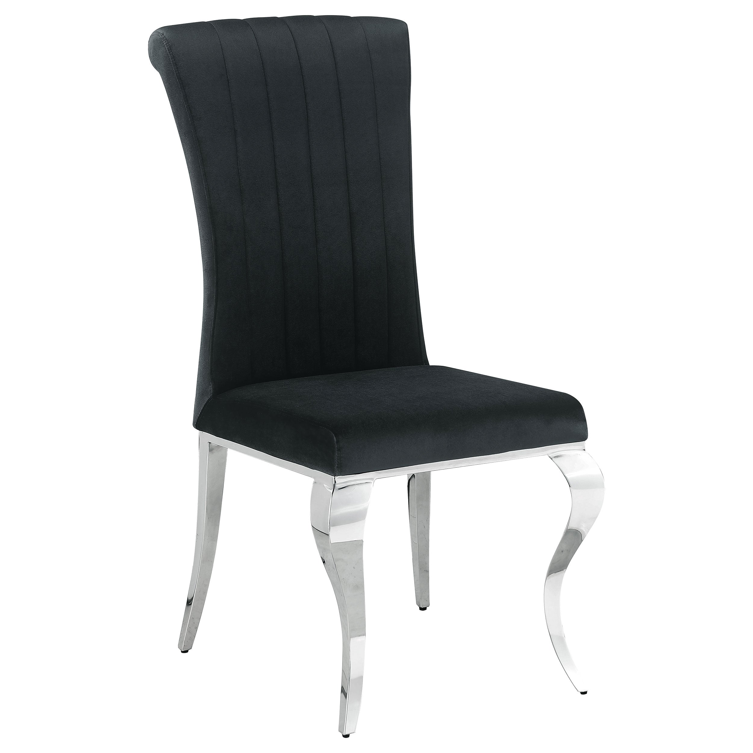 Carone 5-piece 61-inch Rectangular White Glass Dining Set Black