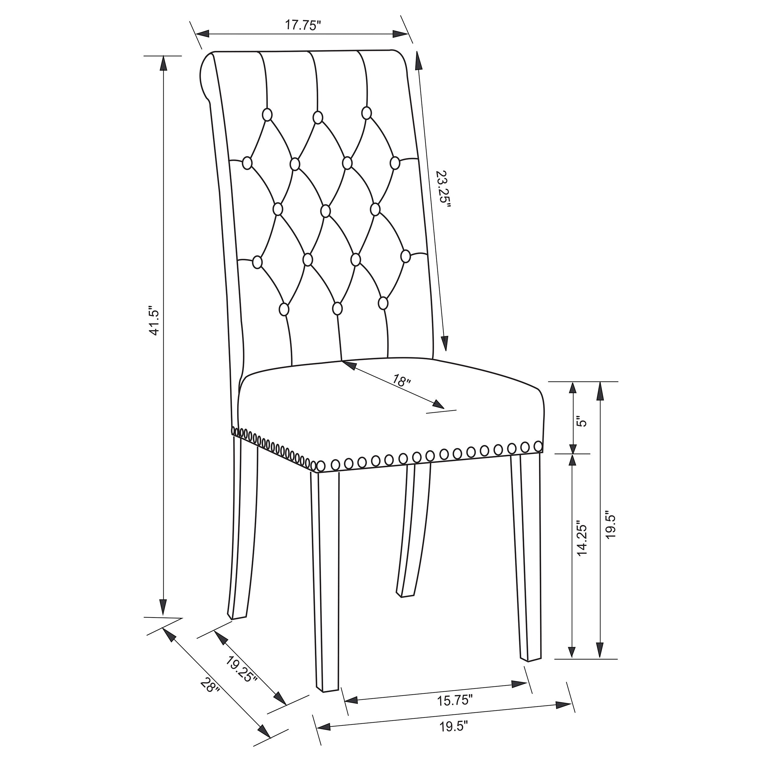 Alana Velvet Upholstered Dining Side Chair Sand (Set of 2)