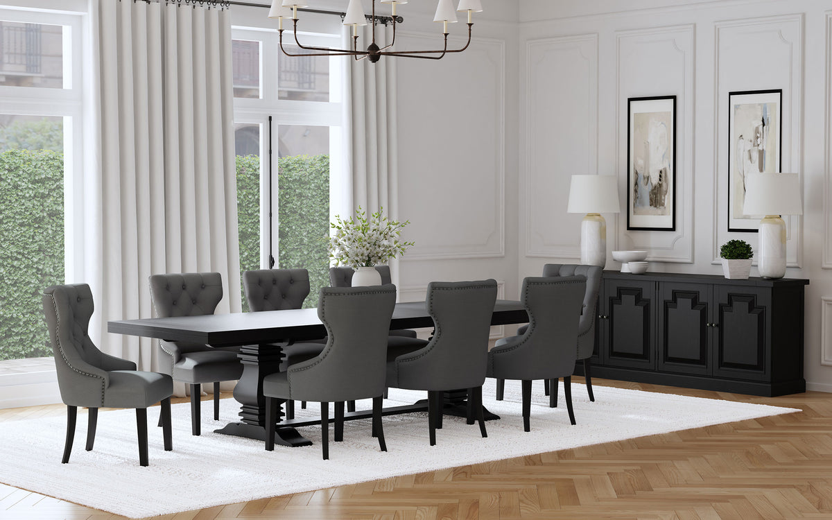 Orleans Furniture - Coaster - Florence 9-piece 126-inch Extension Dining Table Set Grey - 115531-S9G