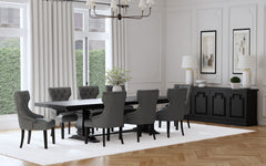 Orleans Furniture - Coaster - Florence 9-piece 126-inch Extension Dining Table Set Grey - 115531-S9G