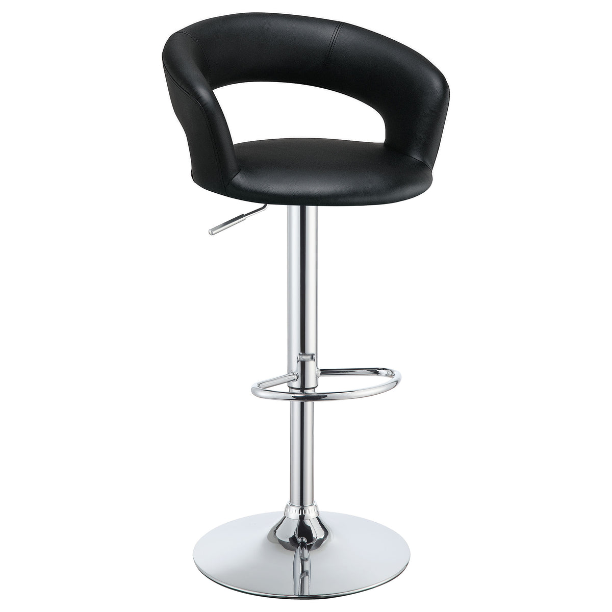 Orleans Furniture - Coaster - Barraza 29-inch Adjustable Height Bar Stool Black and Chrome - 120346