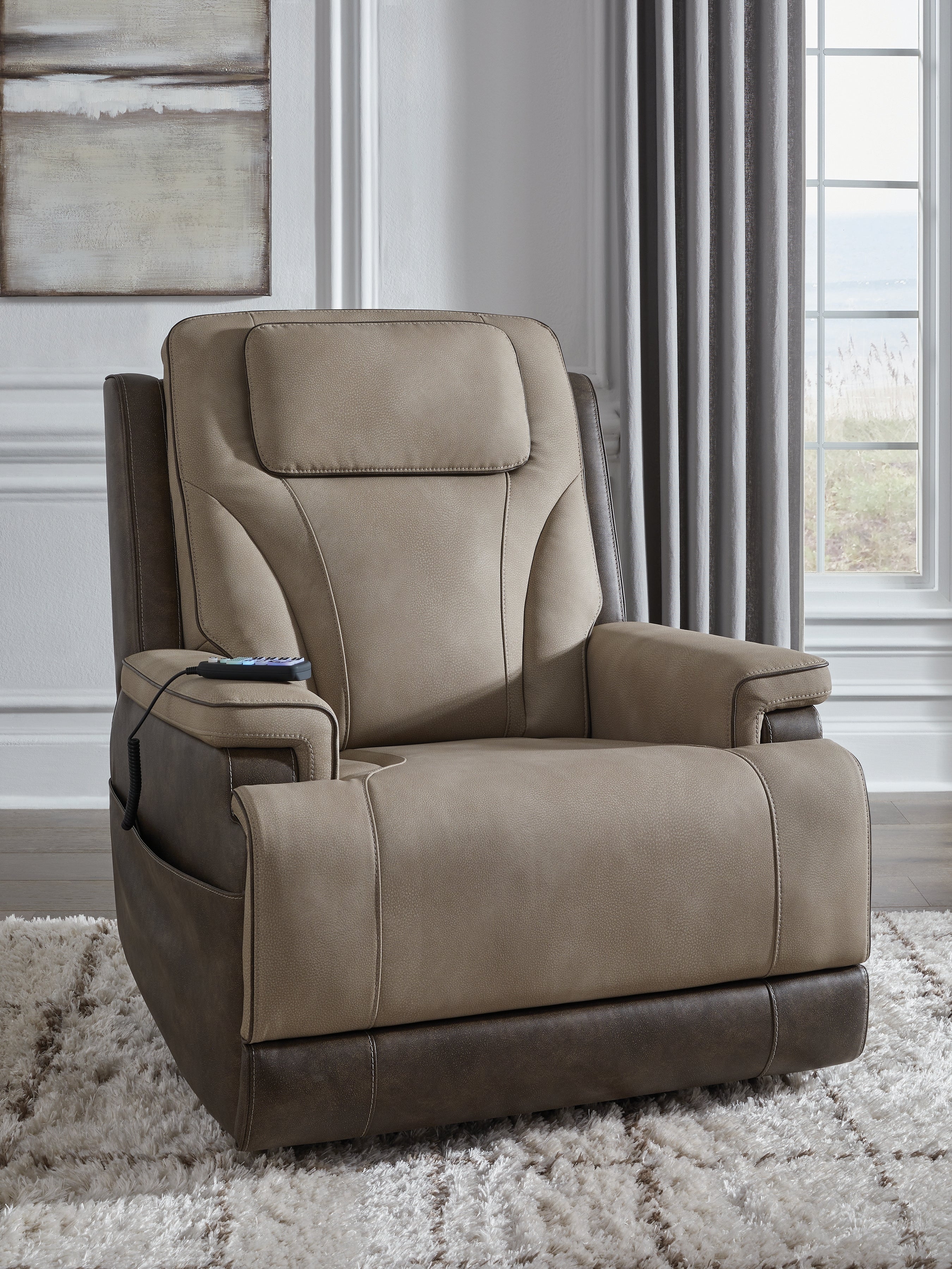 Orleans Furniture - Ashley Furniture - 4Z-Peaceful Pause Living Room - Power Lift Recliner / Sand - PC1210312