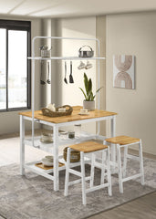 Orleans Furniture - Coaster - Edgeworth 3-piece Kitchen Island Counter Table Set White - 122246-S3