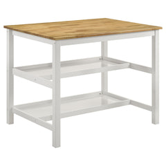 Orleans Furniture - Coaster - Edgeworth Kitchen Island Counter Table Brown and White - 122246B1