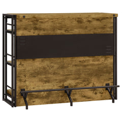 Orleans Furniture - Coaster - Renaldi 3-shelf Home Bar Wine Cabinet Rustic Nutmeg - 130071