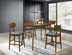 Orleans Furniture - Coaster - Robbie 5-piece 47-inch Counter Height Dining Set Walnut - 150628